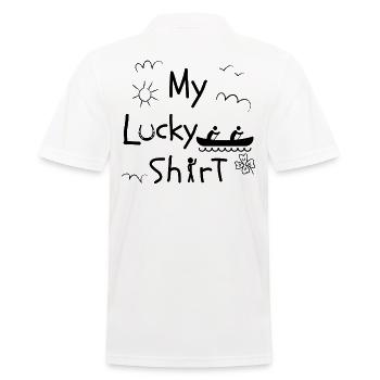 Kanu 2er Kanadier Kajak Kanufahrer Kanufahren - Männer Poloshirt - Weiß - Hinten - Kai (181cm)