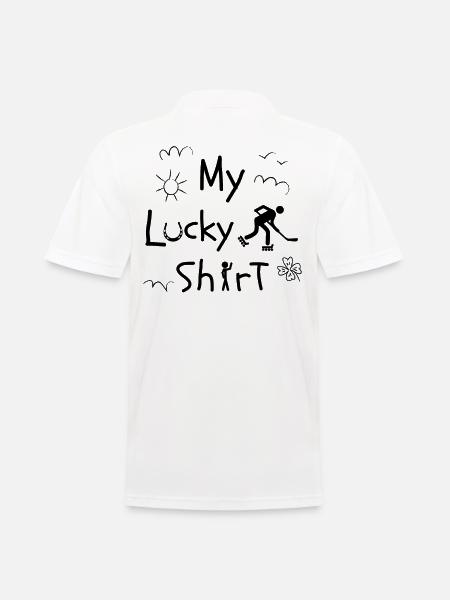 Inliner-Skaterhockey Hockeyball lustiges - Männer Poloshirt - Weiß
