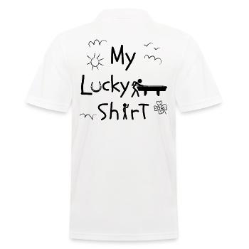 Billard Spiel Billardtisch lustiges Snooker Pool - Männer Poloshirt - Weiß - Hinten - Kai (181cm)