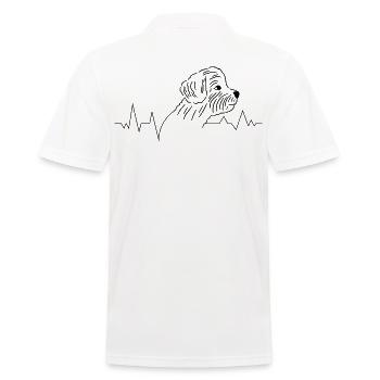 Dog breed Havanese dog lover heartbeat - Men's Polo Shirt - white - Back - Kai (181cm)