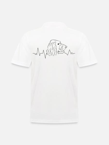 Hunderasse Englisch Springer-Spaniel - Männer Poloshirt - Weiß