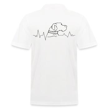 Hunderasse Deutsche-Dogge-Hund Hundeliebhaber - Männer Poloshirt - Weiß - Hinten - Kai (181cm)