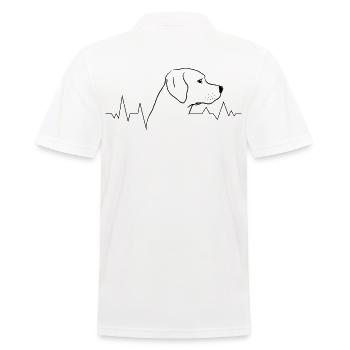 Race de chien Labrador-Retriever Amoureux des chiens Chiens - Polo Homme - blanc - Dos - Kai (181cm)