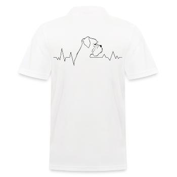 Hunderasse Boxer-Hund Hundeliebhaber Herzschlag - Männer Poloshirt - Weiß - Hinten - Kai (181cm)