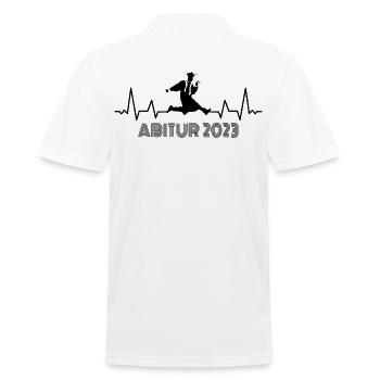 Abi 2023 Abitur Prüfung bestanden Abi Herzschlag - Männer Poloshirt - Weiß - Hinten - Kai (181cm)