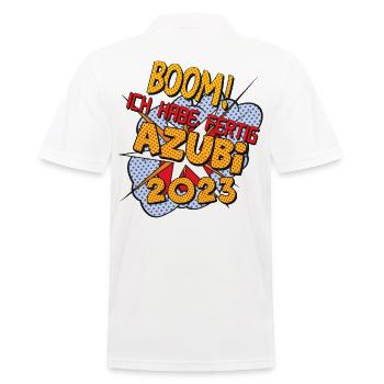 Éducation 2023 Graduation réussie style bande dessinée - Polo Homme - blanc - Dos - Kai (181cm)