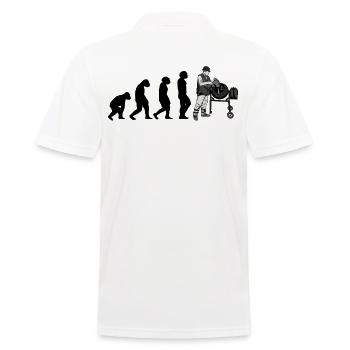Ouvriers de la construction Maçons-artisans Briqueteurs-maçons de chantier - Polo Homme - blanc - Dos - Kai (181cm)