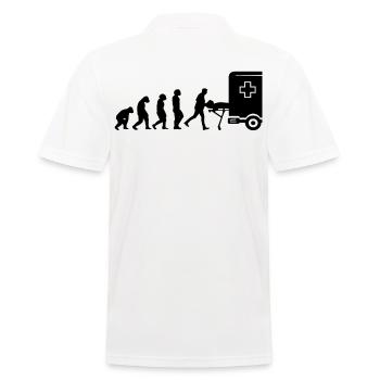 Rettungssanitäter Notfall-Sani Sanitäter - Männer Poloshirt - Weiß - Hinten - Kai (181cm)