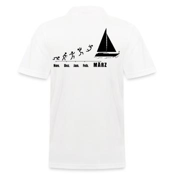 Segler Segelboot Segelschiff Segelyacht - Männer Poloshirt - Weiß - Hinten - Kai (181cm)