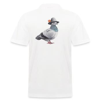 Pigeon fancier pigeon sport pigeons with hat - Men's Polo Shirt - white - Back - Kai (181cm)