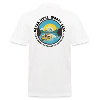 KAYAKS Kayaking CANOE RAFTING BOAT more-paddle - Men's Polo Shirt - white - Back - Kai (181cm)