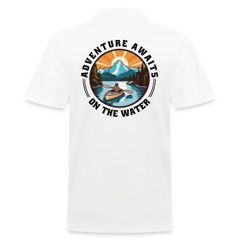KAYAKS CANOE RAFTING BOAT Kayaking water-paddle - Men's Polo Shirt - white - Back - Kai (181cm)