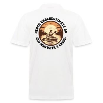 CANOE Kayaking Canadier-Canoe Kayak Old-Man - Men's Polo Shirt - white - Back - Kai (181cm)