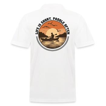 Canoe Canoe Kayak Paddle-Life - Men's Polo Shirt - white - Back - Kai (181cm)