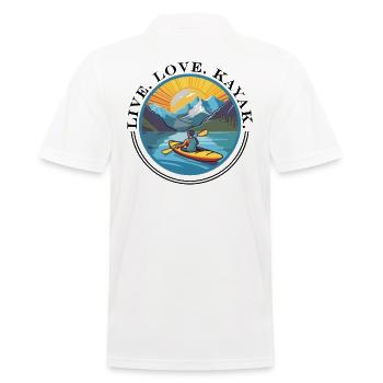 KAYAKS CANOE RAFTING BOAT Kayaking Adults-paddle - Men's Polo Shirt - white - Back - Kai (181cm)