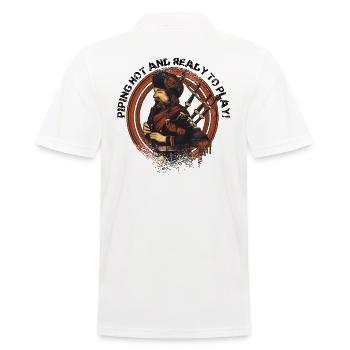 Cornemuse écossaise des Highlands - Polo Homme - blanc - Dos - Kai (181cm)