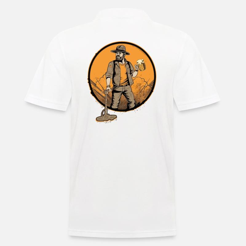 Sondengänger Sondler sondeln Lustiges-Bier - Männer Poloshirt - Weiß