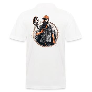 Détecteurs Sondler Sondeln Funny Coffee - Polo Homme - blanc - Dos - Kai (181cm)
