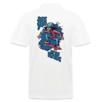 Skateboard Skater Ramp Skating Skating Funny - Men's Polo Shirt - white - Back - Kai (181cm)