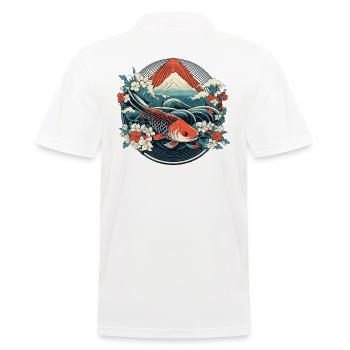 Koi Fische Kois-Karpfen Koi Garten-Teich Koi - Männer Poloshirt - Weiß - Hinten - Kai (181cm)