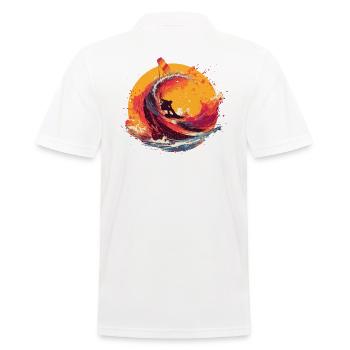Kitesurf Kiteboard Kitesurfing Kite-Surf Vintage - Polo Homme - blanc - Dos - Kai (181cm)