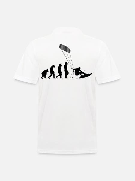 Kitesurf Kiteboard Kitesurfing Kite-Surf Evolution - Men's Polo Shirt - white
