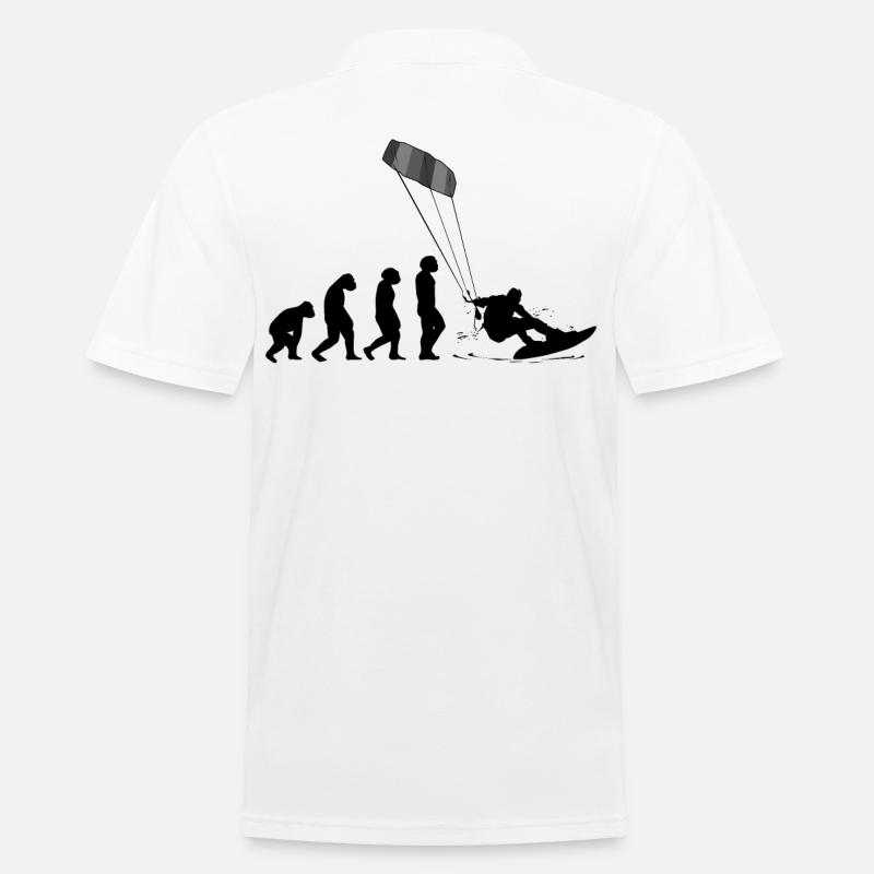 Kitesurf Kiteboard Kitesurfing Kite-Surf Evolution - Men's Polo Shirt - white