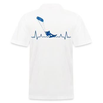 Kitesurf Kiteboard Kitesurfen Kitesurf Herzschlag - Männer Poloshirt - Weiß - Hinten - Kai (181cm)