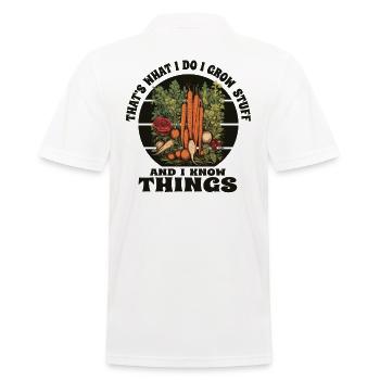 Gärtnerin Gartenpflanzen lustiges Gärtner - Männer Poloshirt - Weiß - Hinten - Kai (181cm)