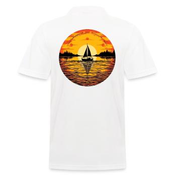 Sailboat Sailing Ship Sailing Yacht Vintage Sailing - Men's Polo Shirt - white - Back - Kai (181cm)