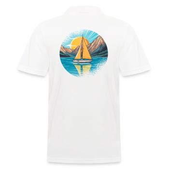 Sailboat Sailing Ship Sailing Yacht Vintage Sailing - Men's Polo Shirt - white - Back - Kai (181cm)
