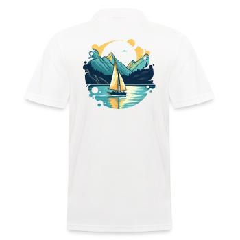 Sailboat Sailing Ship Sailing Yacht Vintage Sailing - Men's Polo Shirt - white - Back - Kai (181cm)