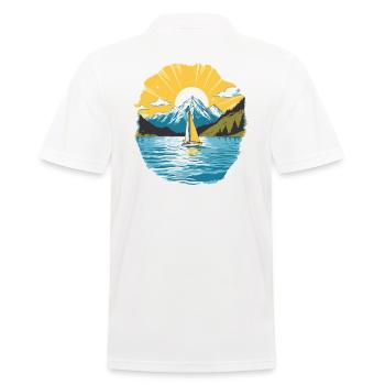 Sailboat Sailing Ship Sailing Yacht Vintage Sailing - Men's Polo Shirt - white - Back - Kai (181cm)