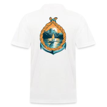 Sailboat Sailing Ship Sailing Yacht Vintage Sailing - Men's Polo Shirt - white - Back - Kai (181cm)