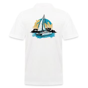 Catamaran voilier voilier voile marin - Polo Homme - blanc - Dos - Kai (181cm)