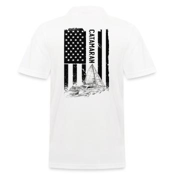 Catamaran voilier voilier voile marin - Polo Homme - blanc - Dos - Kai (181cm)