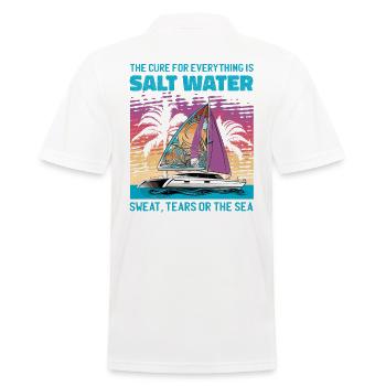 Catamaran boat sailboat sailing sailor - Men's Polo Shirt - white - Back - Kai (181cm)