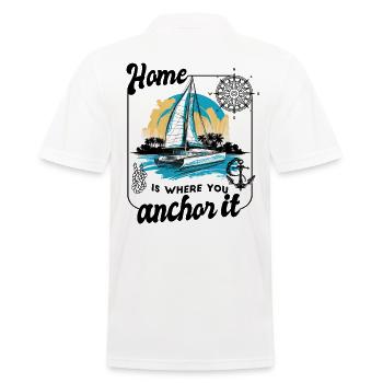 Catamaran voilier voilier voile saillier yacht ancre - Polo Homme - blanc - Dos - Kai (181cm)