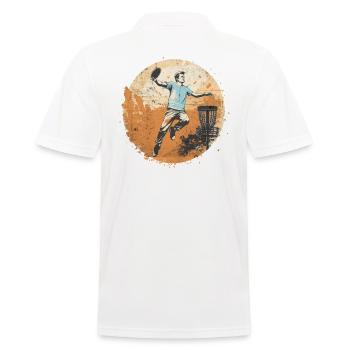 Disc Golf Player Disc Golfer Game Vintage - Polo Homme - blanc - Dos - Kai (181cm)