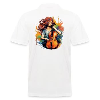 Violoncelliste musicien - Polo Homme - blanc - Dos - Kai (181cm)