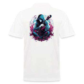 Violoncelliste, violoncelliste-musicien Collo-Musik - Polo Homme - blanc - Dos - Kai (181cm)