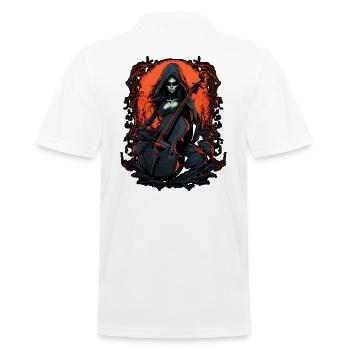 Cellospieler Cellist-Musiker Gothic-Witchcraft - Männer Poloshirt - Weiß - Hinten - Kai (181cm)