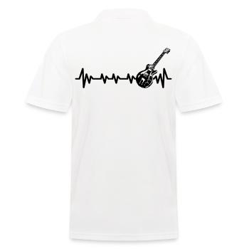 Guitaristes Guitares électriques Guitare acoustique Heartbeat - Polo Homme - blanc - Dos - Kai (181cm)