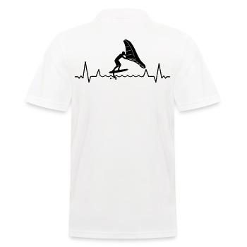 Wingfoil Surfer Wingfoiling Board Heartbeat - Men's Polo Shirt - white - Back - Kai (181cm)