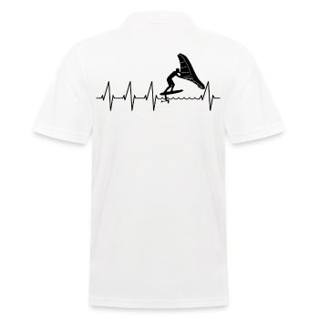 Wingfoil Surfer Wingfoiling Boards Heartbeat - Men's Polo Shirt - white - Back - Kai (181cm)