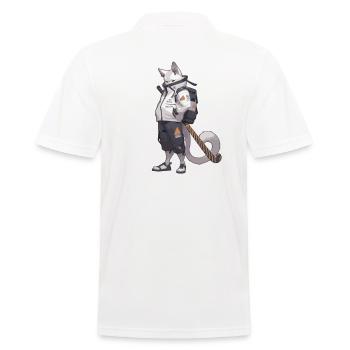 Joueur de hockey sur gazon, Hockey en salle, Chats - Polo Homme - blanc - Dos - Kai (181cm)