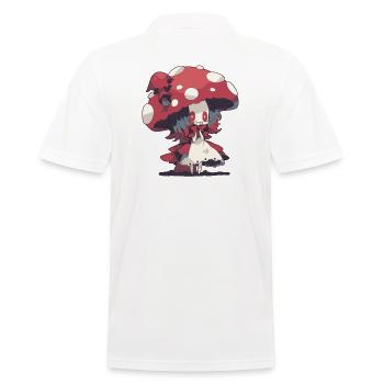 Pilze Pilzsammler RPG-Occult-Gothic Mushrooms - Männer Poloshirt - Weiß - Hinten - Kai (181cm)