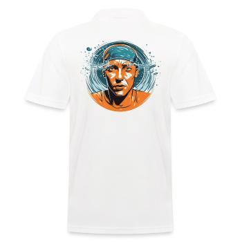 Schwimmer schwimmen Water-polo-ball Wasserpolo - Männer Poloshirt - Weiß - Hinten - Kai (181cm)