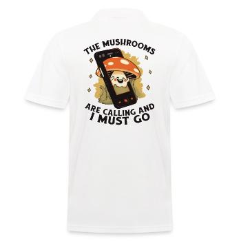 champignons, cueilleurs de champignons, champignons, producteurs, champignons drôles - Polo Homme - blanc - Dos - Kai (181cm)