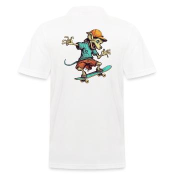 Skateboard Skater-Rampe Skaten Skating Kinder - Männer Poloshirt - Weiß - Hinten - Kai (181cm)